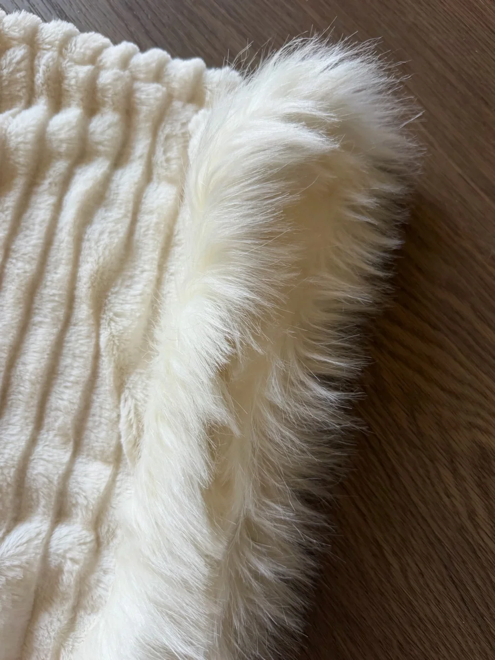 Faux Fur Cream Infinity Scarf